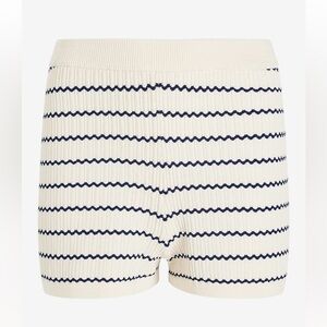 NWT Express High Waisted Ribbed Striped Pull On Shorts